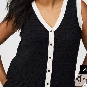 Black and White Women's Sweater Vest